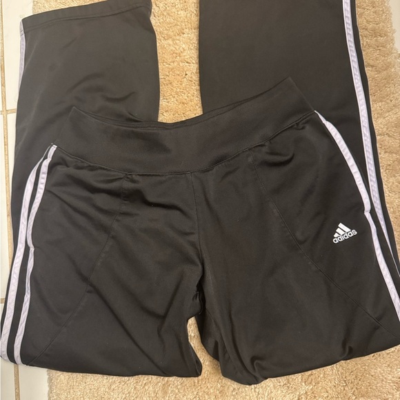 Adidas Black and White Sweatpants with Iconic Stripes - Picture 4 of 6